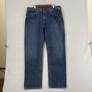 Ariat Work FR M3 Jeans Mens 38x34 Blue Denim Loose Bootcut Flame Resistant